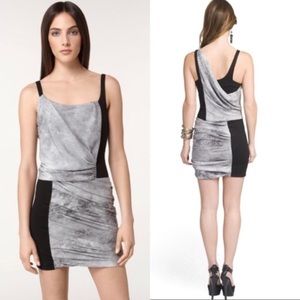 BNWOT Helmut Lang graphite print silk dress